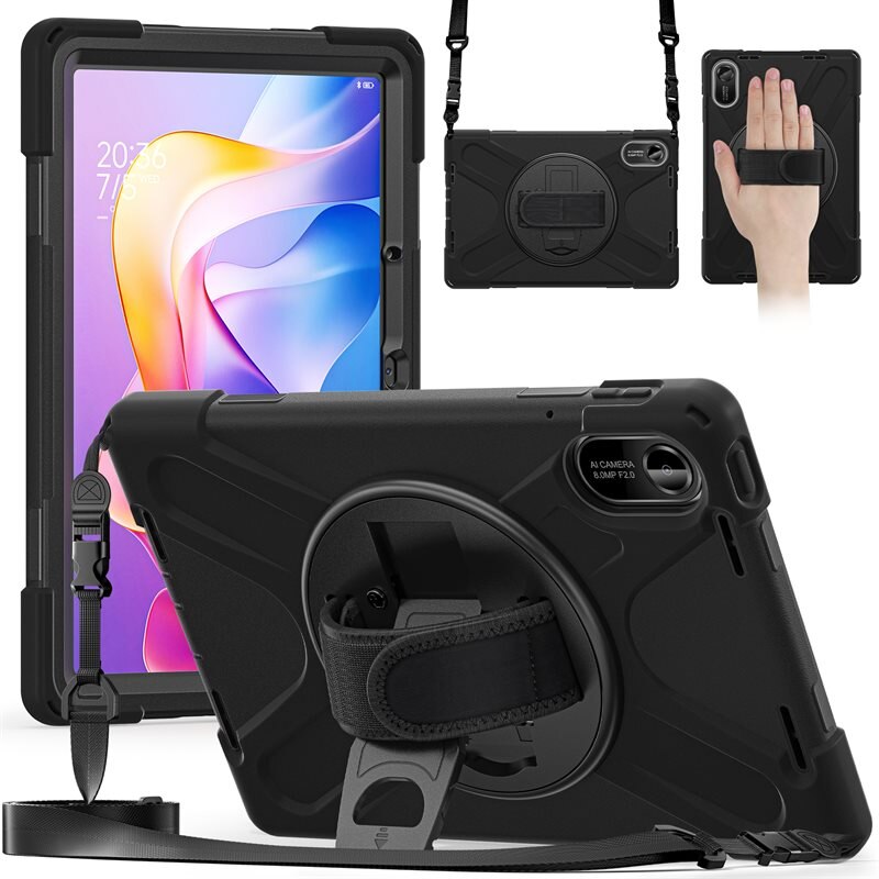 Stöttåligt Hybridskal med axelrem Xiaomi Redmi Pad 2 svart - Skyddande fodral