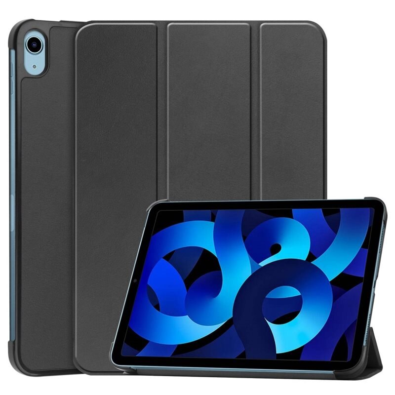 Fodral Tri-fold Apple iPad 10.9 10th Gen (2022) Svart - Skyddande fodral med stödfunktion