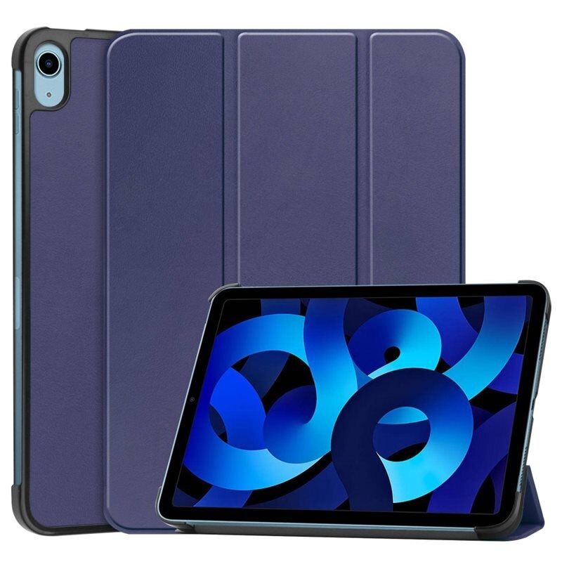 Fodral Tri-fold Apple iPad 10.9 10th Gen (2022) Blå - Skyddande fodral med stödfunktion