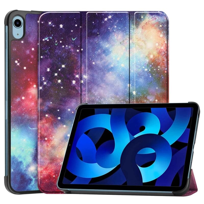 Fodral Tri-fold Apple iPad 10.9 10th Gen (2022) Rymd - Skyddande fodral med stödfunktion