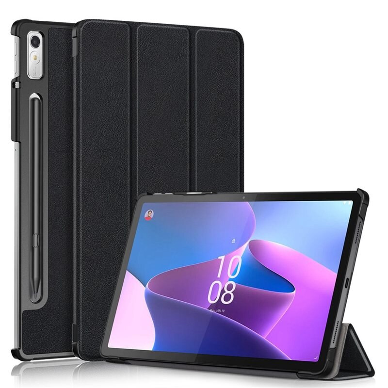 Lenovo Tab P11 Pro (2nd Gen) Fodral Tri-fold med Pencil-hållare Svart - Skyddande fodral