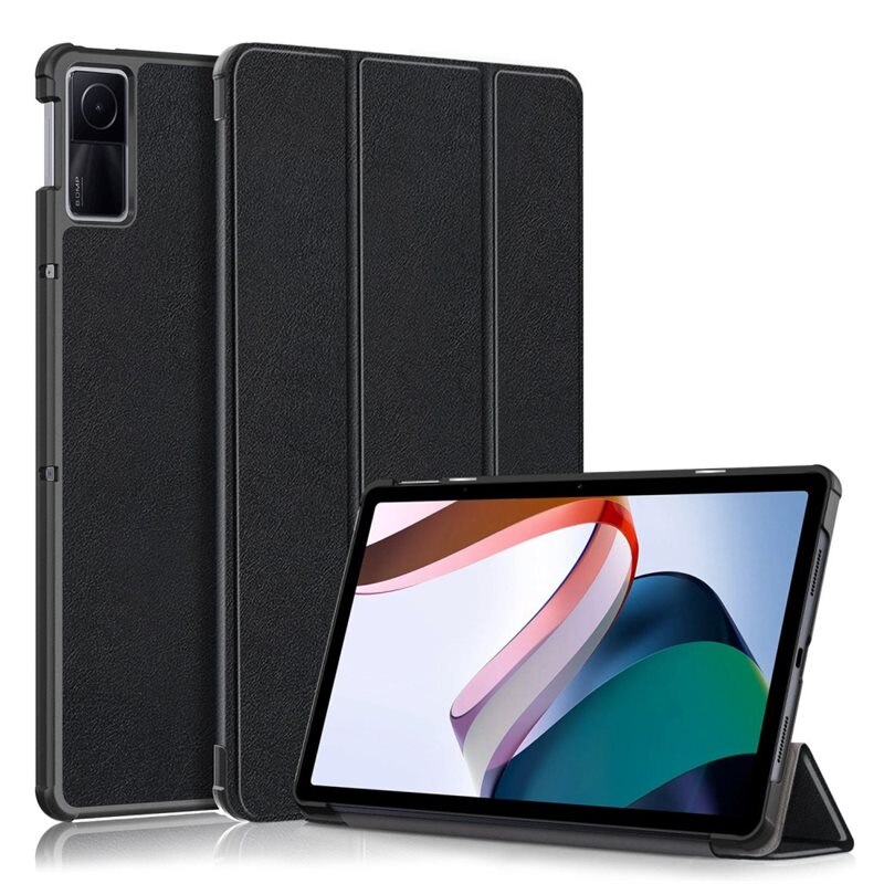 Fodral Tri-fold Xiaomi Redmi Pad Svart - Skyddande fodral med stödfunktion