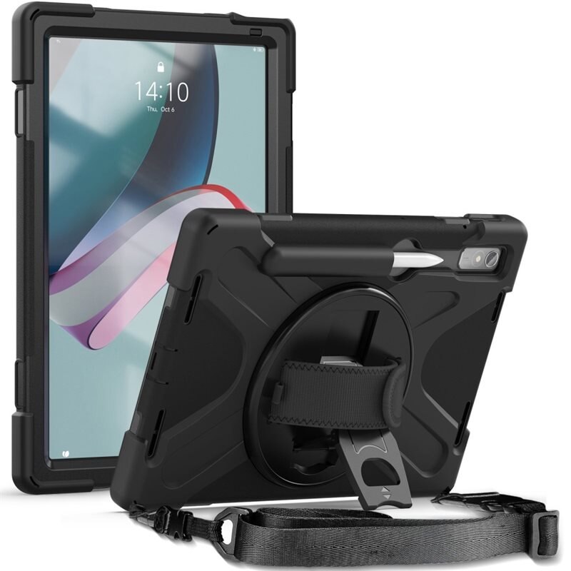Stöttåligt Hybridskal med axelrem Lenovo Tab P11 Pro (2nd gen) svart - Skyddande fodral