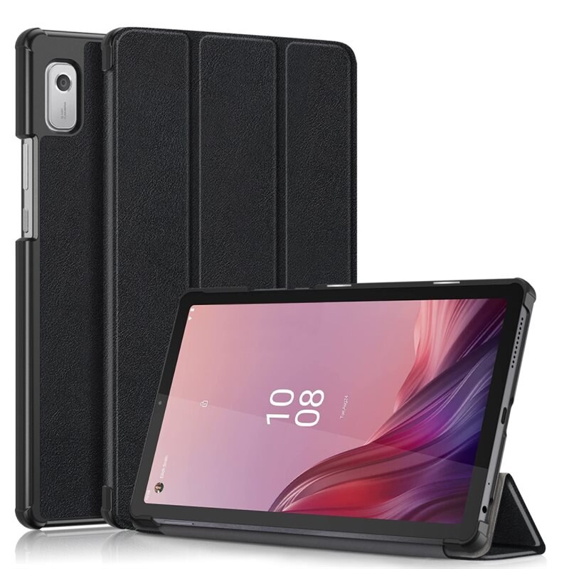 Fodral Tri-fold Lenovo Tab M9 Svart - Skyddande fodral med stödfunktion