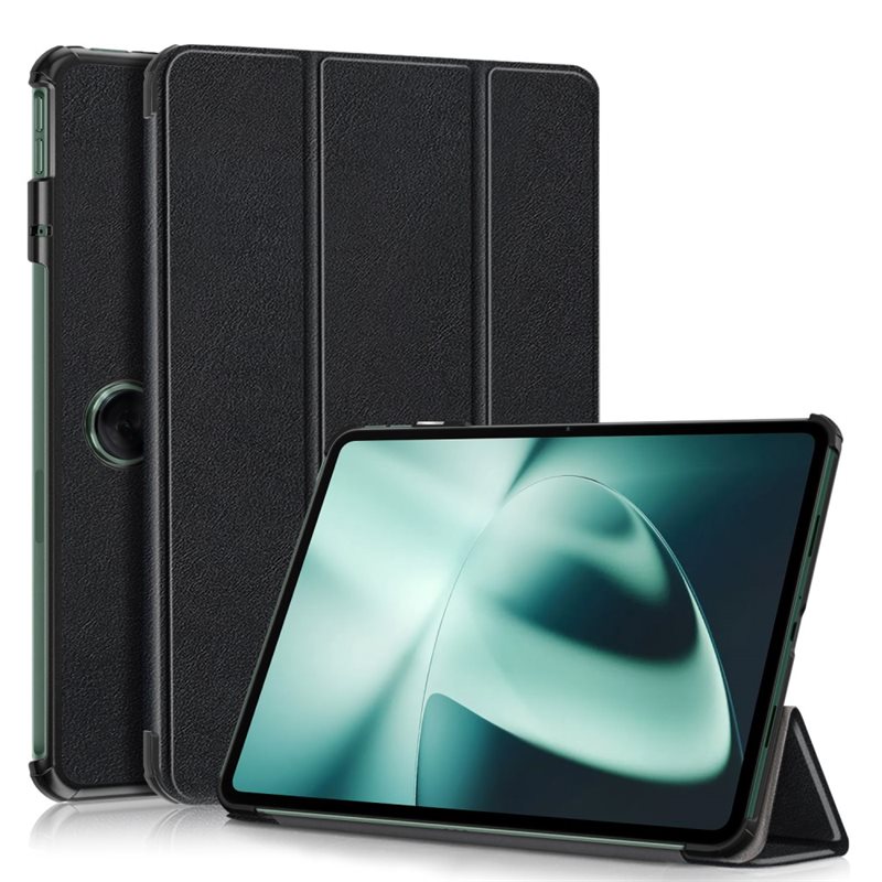 Fodral Tri-fold OnePlus Pad Svart - Skyddande fodral med stödfunktion