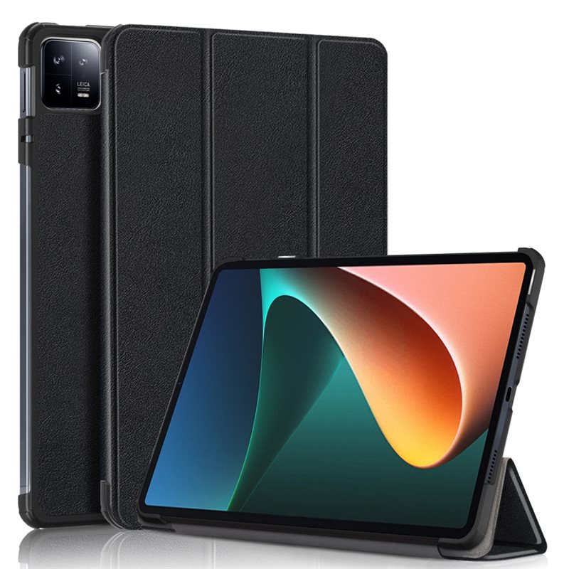Fodral Tri-fold Xiaomi Pad 6 Svart - Skyddande fodral med stödfunktion