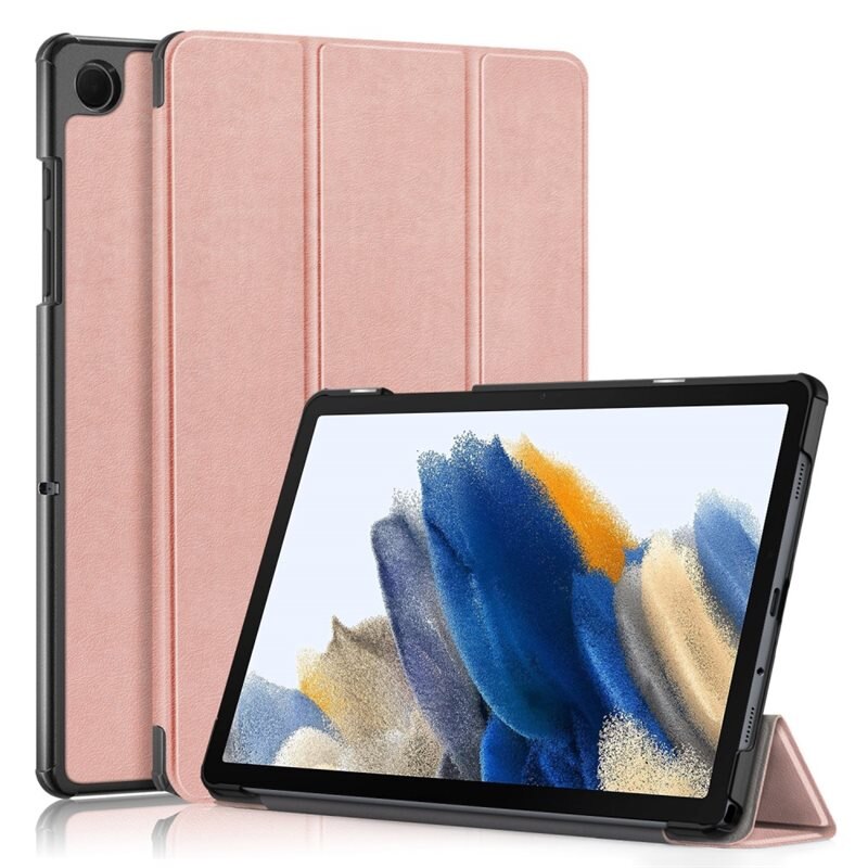 Fodral Tri-fold Samsung Galaxy Tab A9 Plus Roséguld - Skyddande fodral med stödfunktion