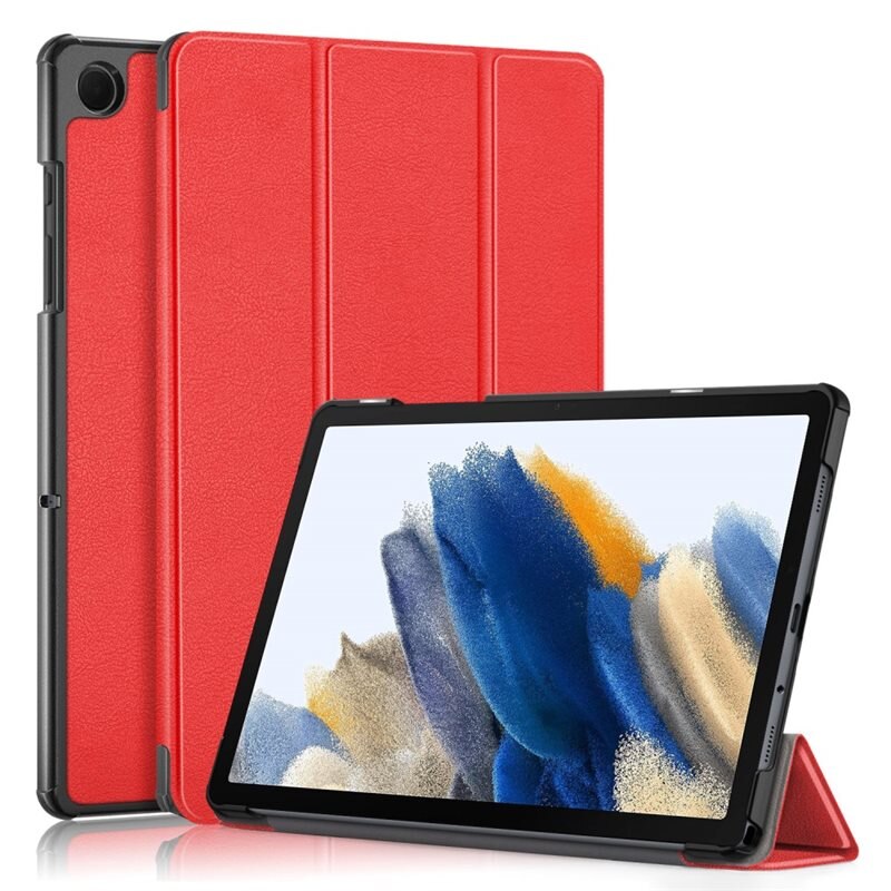 Fodral Tri-fold Samsung Galaxy Tab A9 Plus Röd - Skyddande fodral med stödfunktion