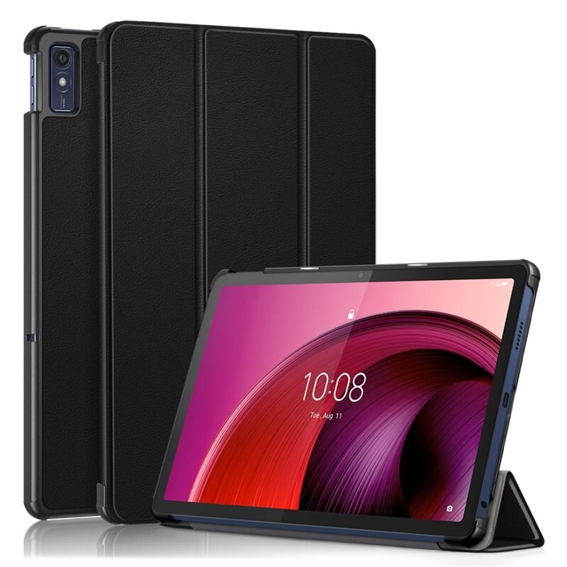 Fodral Tri-fold Lenovo Tab M10 5G Svart - Skyddande fodral med stödfunktion