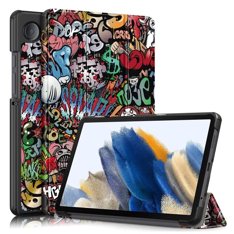 Fodral Tri-fold Samsung Galaxy Tab A9 Graffiti - Skyddande fodral med stödfunktion