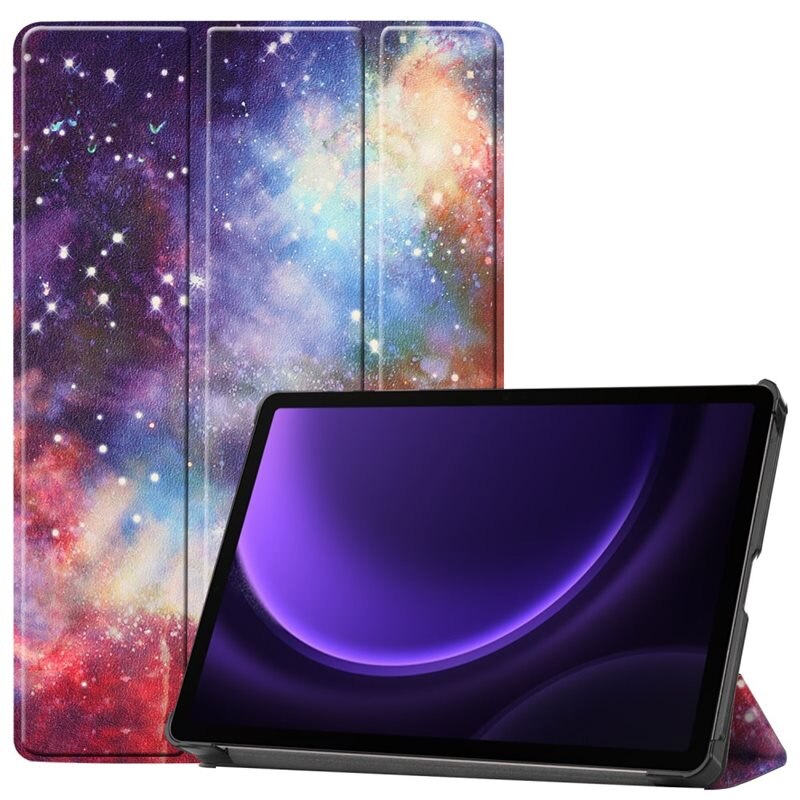 Fodral Tri-fold Samsung Galaxy Tab S9 FE Rymd - Skyddande fodral med stödfunktion