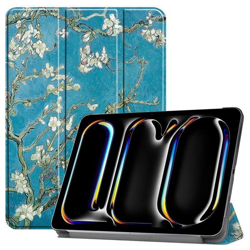 Fodral Tri-fold iPad Pro 11 5th Gen (2024) - Körsbärsblommor - Skyddande fodral med stödfunktion