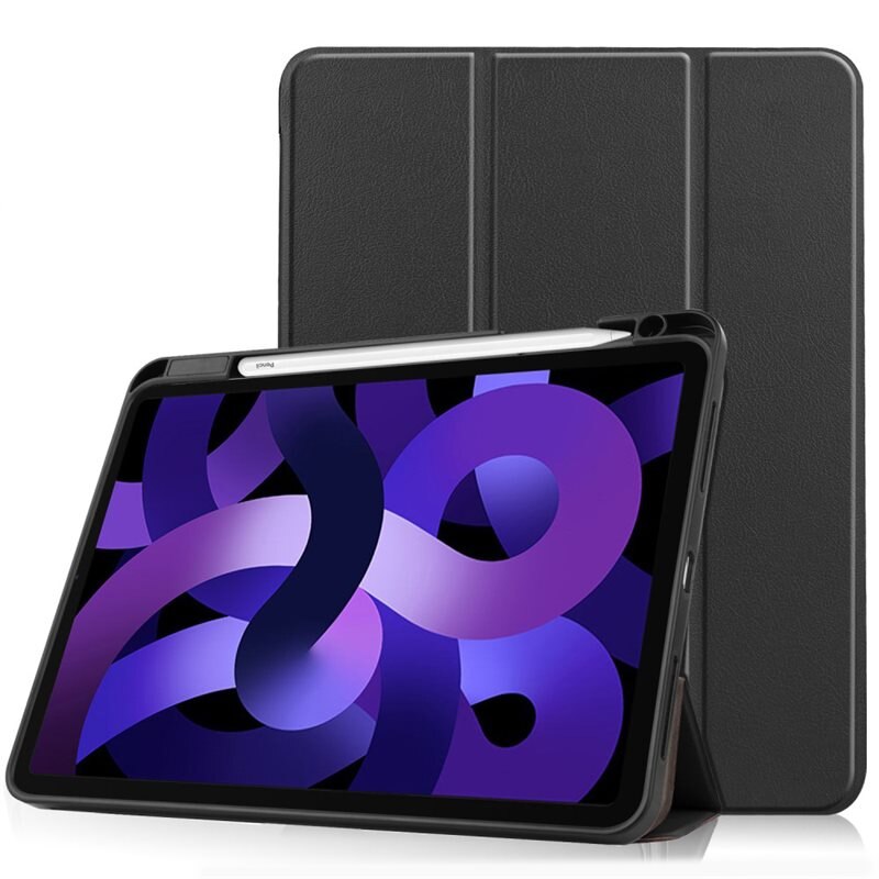 Apple iPad Air 11 6th Gen (2024) Fodral Tri-fold med Pencil-hållare Svart - Skyddande fodral