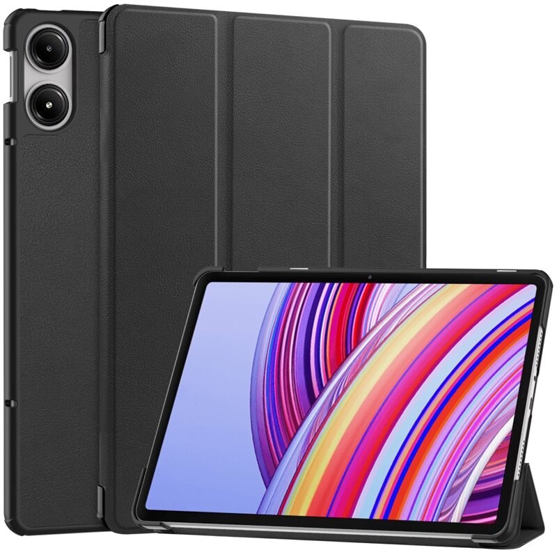 Fodral Tri-fold Xiaomi Redmi Pad Pro Svart - Skyddande fodral med stödfunktion