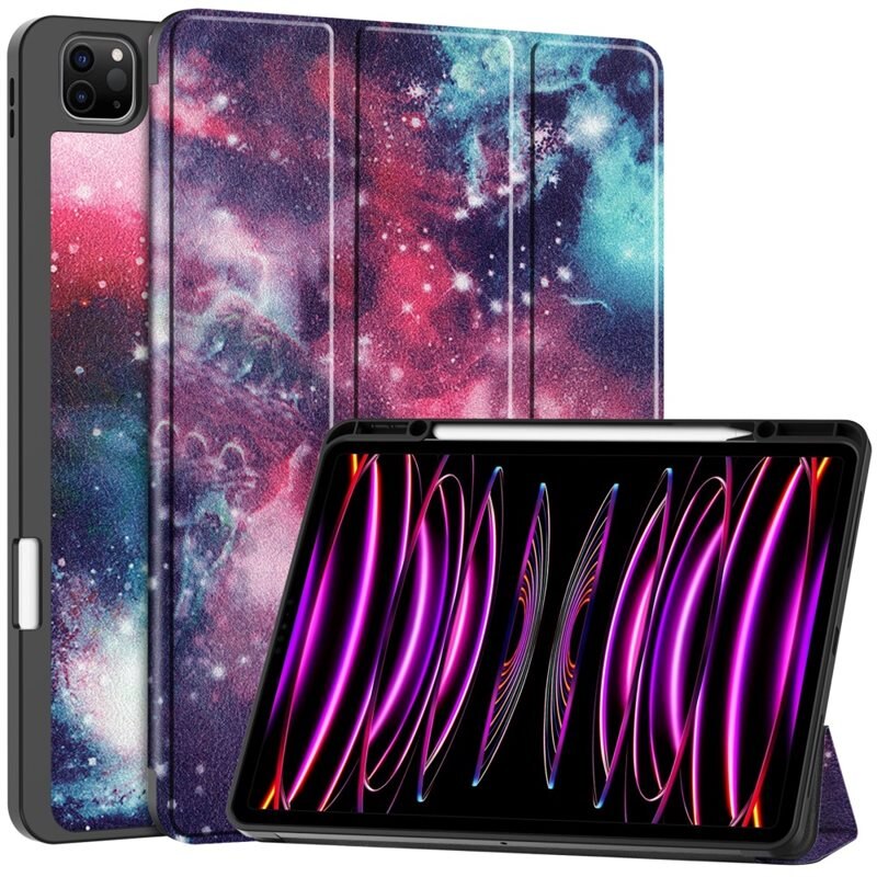Fodral Tri-fold Apple iPad Air 13 (2024) Rymd - Skyddande fodral med stödfunktion