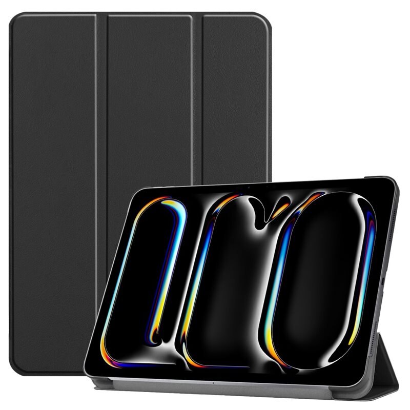 Fodral Tri-fold Apple iPad Pro 13 7th Gen (2024) Svart - Skyddande fodral med stödfunktion