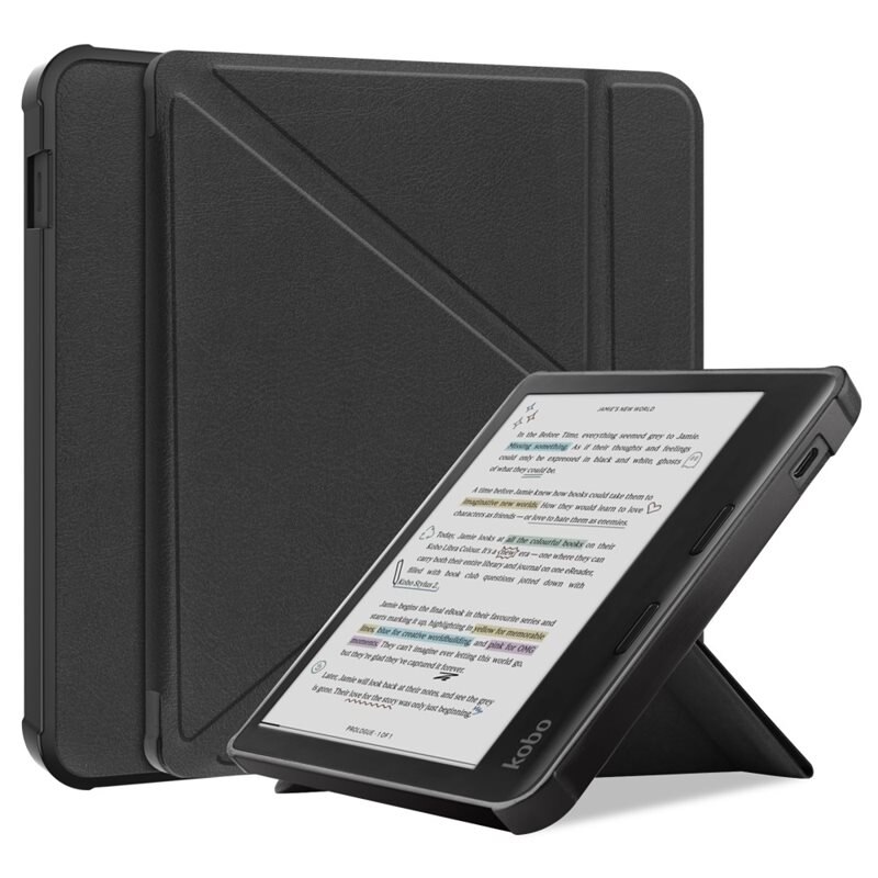 Fodral Origami Kobo Libra Colour svart - Skyddande fodral