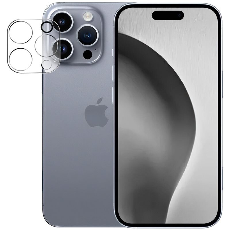 Härdat Glas Linsskydd iPhone 16 Pro - Heltäckande kameraskydd i härdat glas