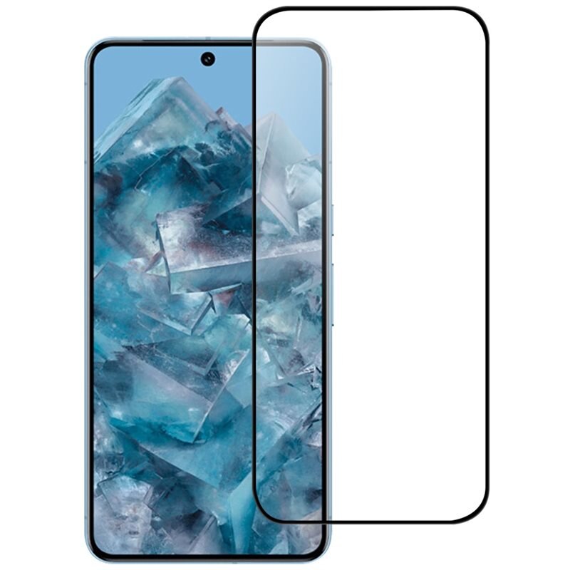 Heltäckande Härdat Glas Skärmskydd Google Pixel 9 Pro XL svart - Skärmskydd som täcker hela skärmen, med svart kant