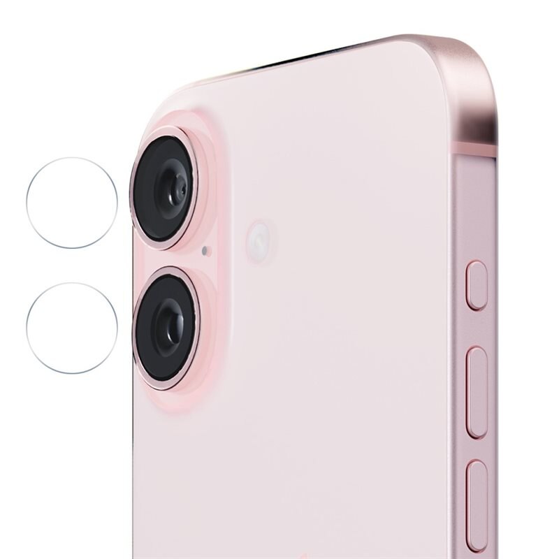 Hat Prince 0.2mm Härdat Glas Linsskydd iPhone 16 - Osynligt linsskydd som passar med skal