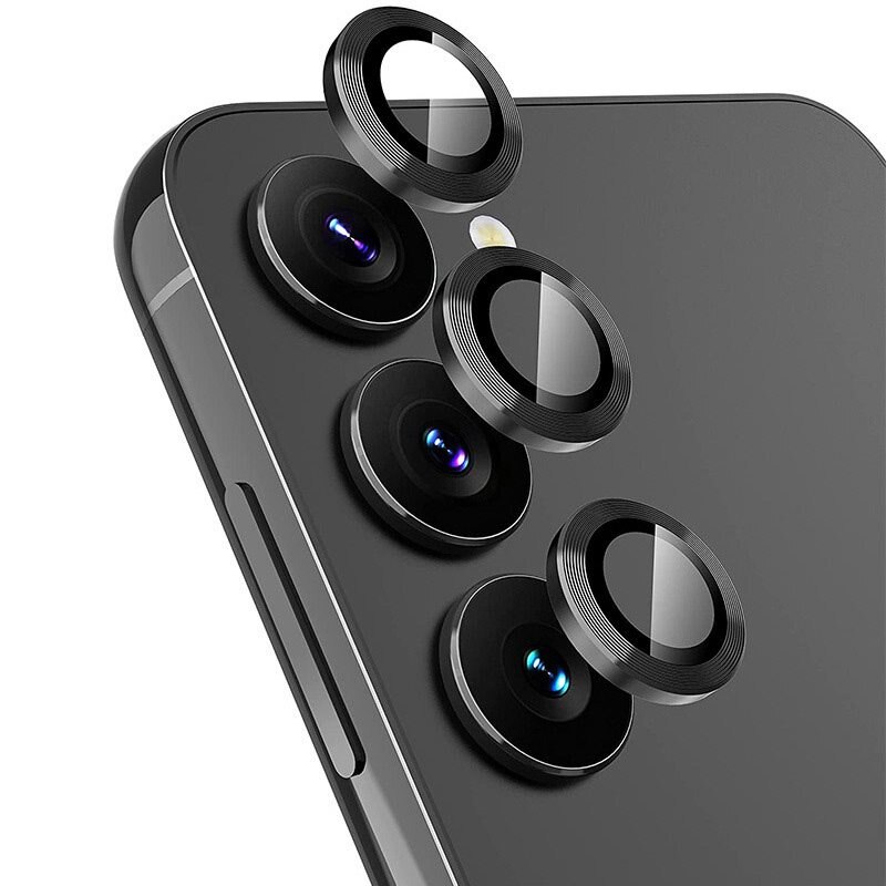 Hat Prince Linsskydd Aluminium + Härdat Glas Samsung Galaxy A16 Svart - Tunna färgglada linsskydd som passar med skal