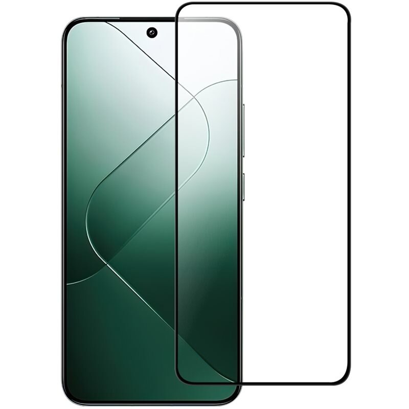 Heltäckande Härdat Glas Skärmskydd Xiaomi 14T Pro svart - Skärmskydd som täcker hela skärmen, med svart kant