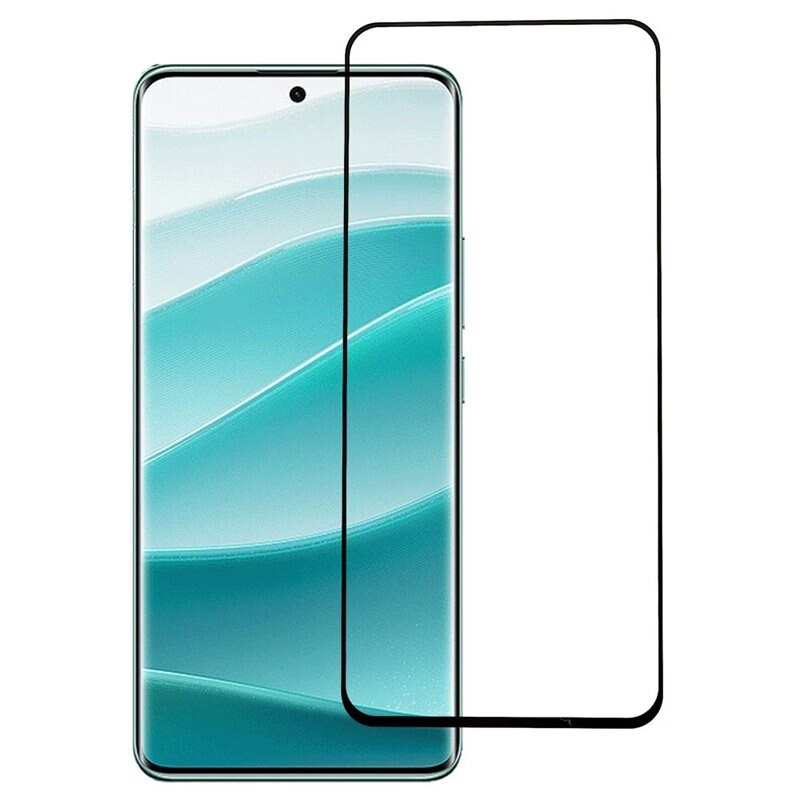 Heltäckande Härdat Glas Skärmskydd Xiaomi Redmi Note 14 Pro svart - Skärmskydd som täcker hela skärmen, med svart kant