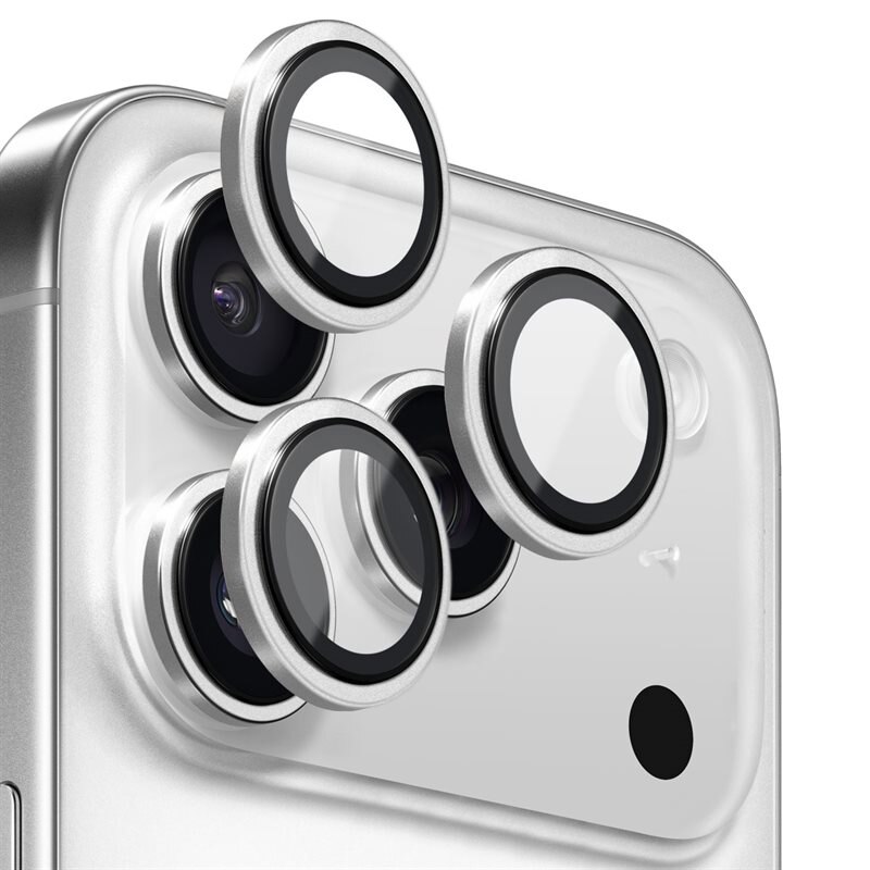 NORTHJO Linsskydd Härdat Glas Aluminium iPhone 17 Pro Max Silver