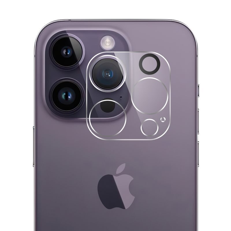 Härdat Glas Linsskydd iPhone 15 Pro - Heltäckande kameraskydd i härdat glas