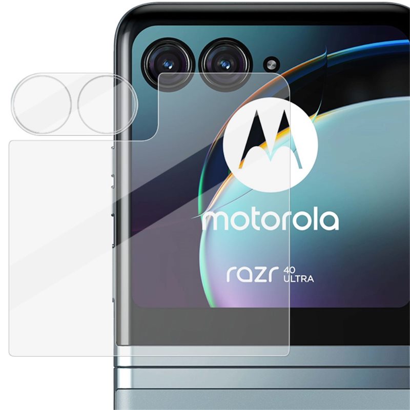 Imak Härdat Glas Linsskydd + Ytterskärmskydd Motorola Razr 40 Ultra Genomskinlig