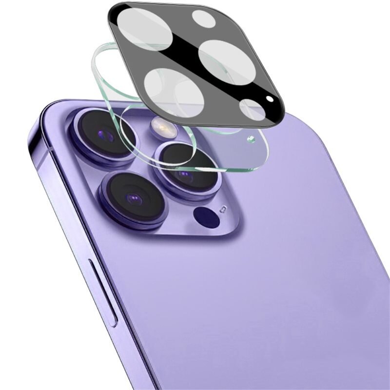 Imak Härdat Glas 0.2mm Linsskydd iPhone 15 Pro Max Svart - Kameraskydd