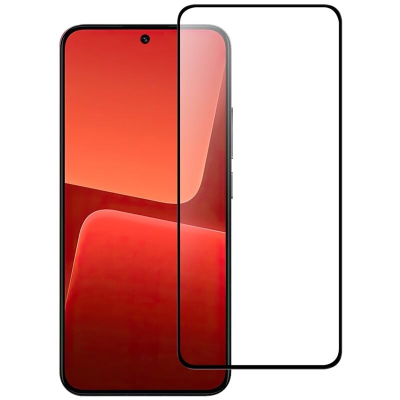 Heltäckande Härdat Glas Skärmskydd Xiaomi 13T Pro svart - Skärmskydd som täcker hela skärmen, med svart kant