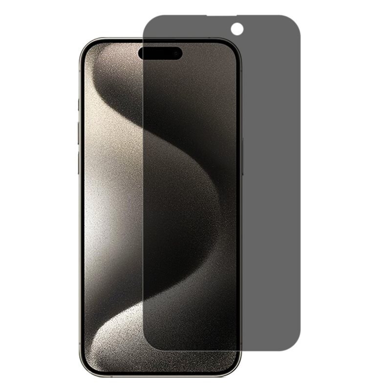 Privacy Härdat Glas Skärmskydd iPhone 15 Pro - Skärmskydd med sekretessfilter - Skydda din integritet