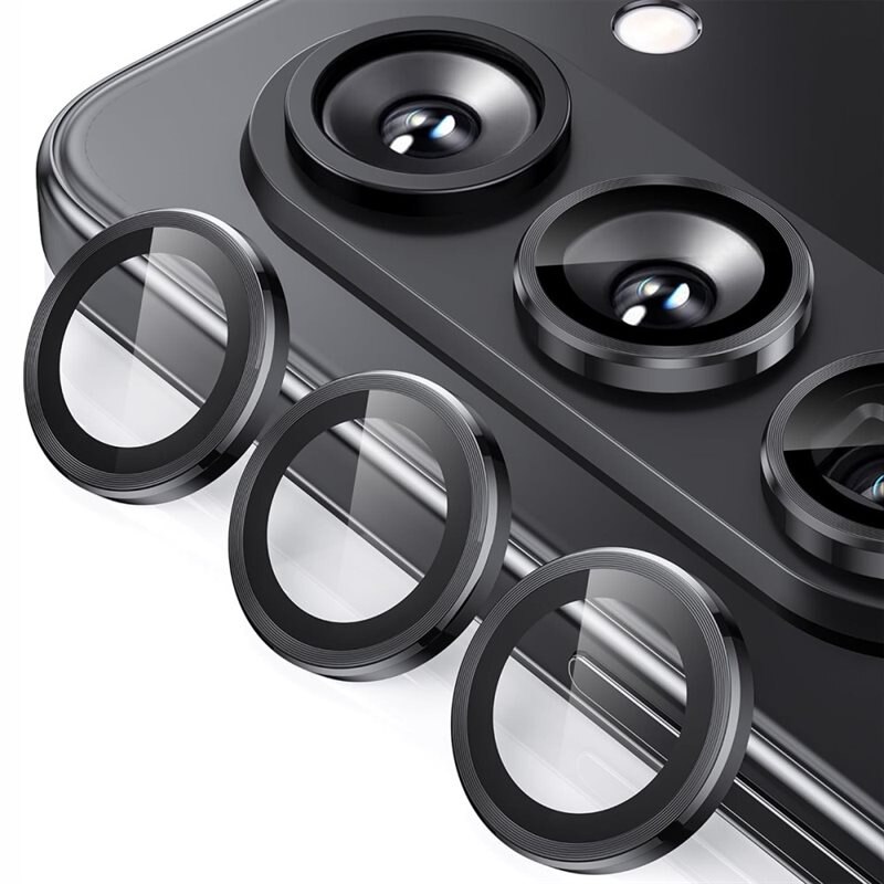 Hat Prince Linsskydd Aluminium + Härdat Glas Samsung Galaxy Z Fold 6 Svart - Tunna färgglada linsskydd som passar med skal