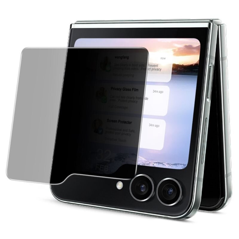 Imak Privacy Härdat Glas Ytterskärmskydd Samsung Galaxy Z Flip 6