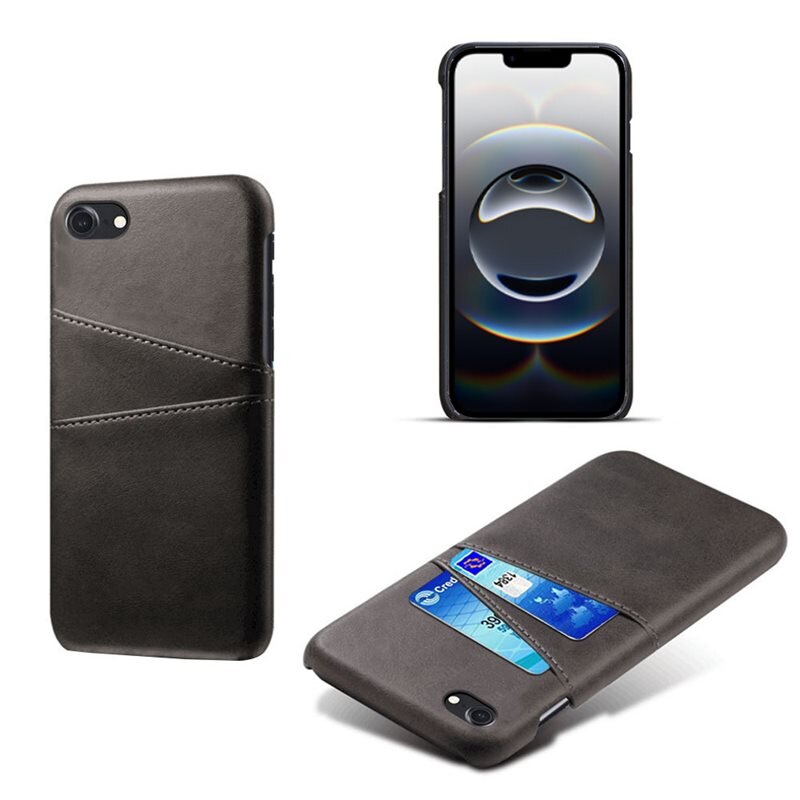 tectTech Card Slots Case iPhone 16e Svart - Mobilskal med korthållare