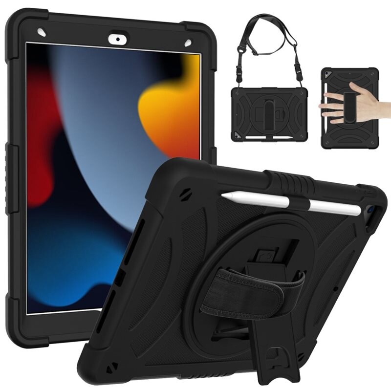 Stöttåligt Hybridskal med axelrem iPad Air 10.5 3rd Gen (2019) svart - Skyddande fodral