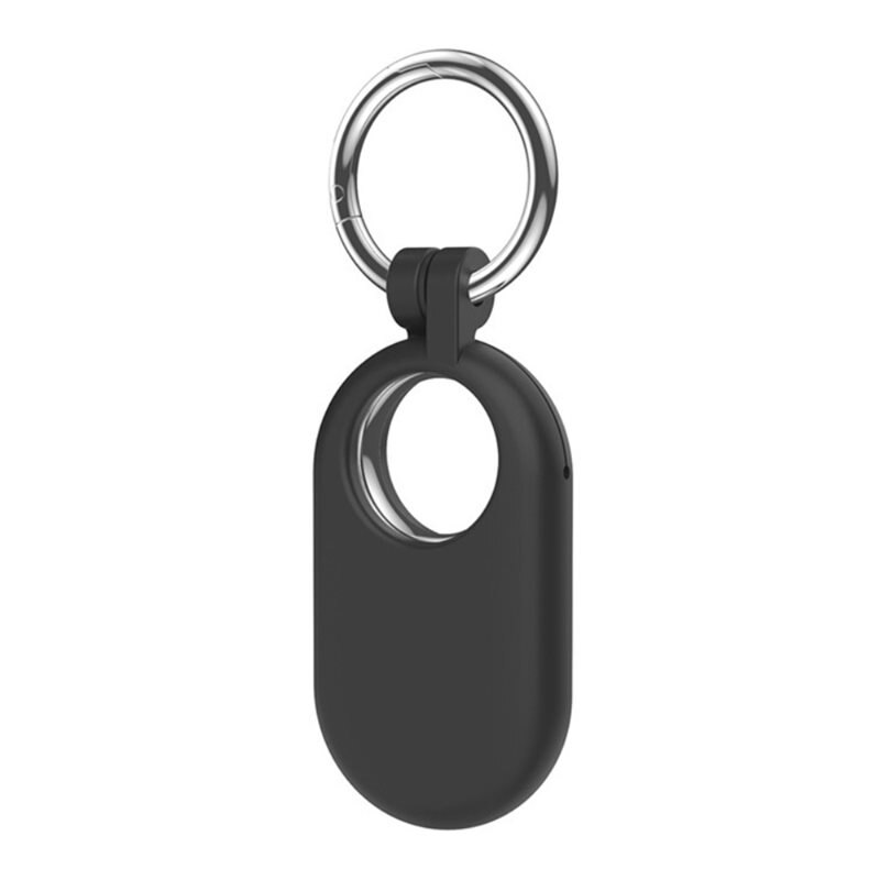 Nyckelring Silikon Samsung Galaxy SmartTag 2 svart - Skyddande skal med nyckelring