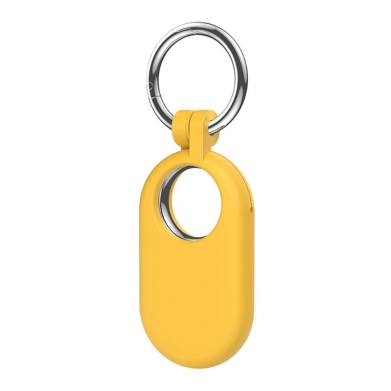 Nyckelring Silikon Samsung Galaxy SmartTag 2 gul - Skyddande skal med nyckelring
