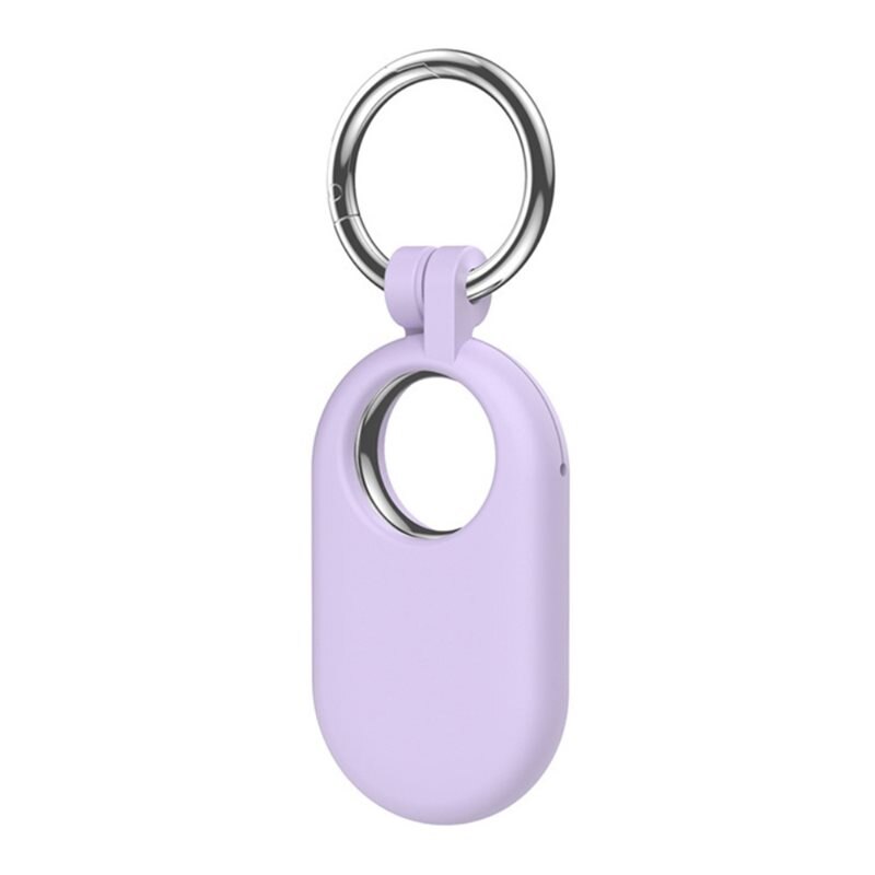 Nyckelring Silikon Samsung Galaxy SmartTag 2 lila - Skyddande skal med nyckelring