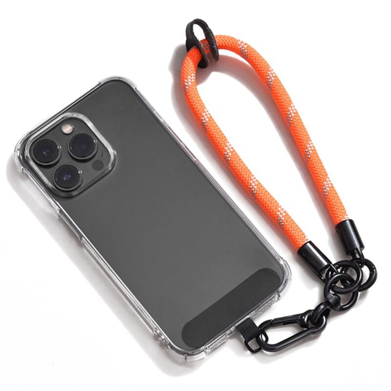 Universal Phone Hand Strap/Bärrem orange - praktisk bärrem för mobilskal