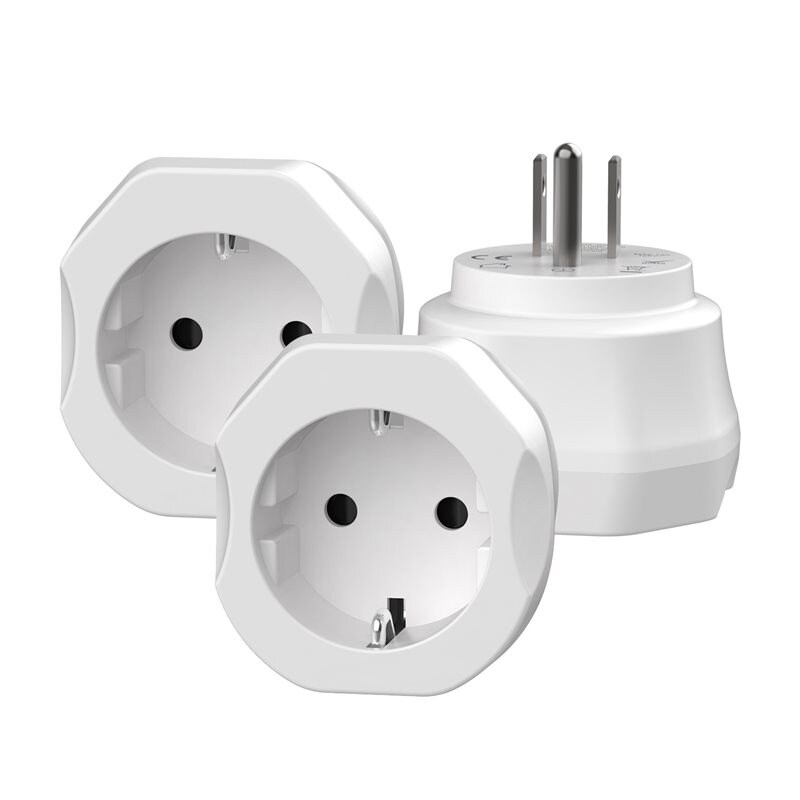 2-pack Reseadapter Europa till USA