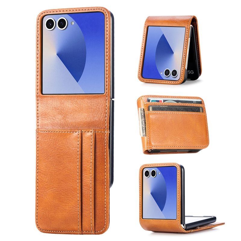 Mobilfodral Samsung Galaxy Z Flip 7 Cognac