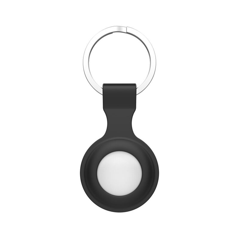 Nyckelring Silikon Apple AirTag svart - Skyddande skal med nyckelring