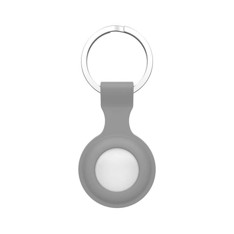 Nyckelring Silikon Apple AirTag grå - Skyddande skal med nyckelring