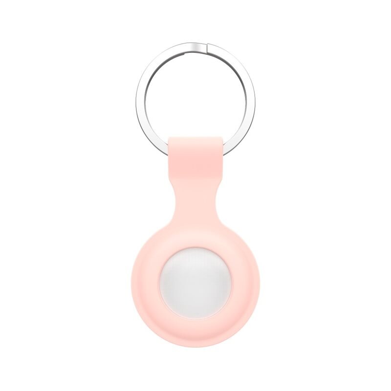 Nyckelring Silikon Apple AirTag rosa - Skyddande skal med nyckelring