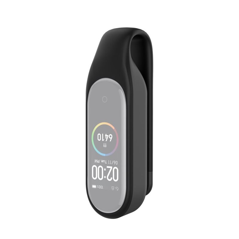 Silikonklämma/Clip Xiaomi Mi Band 7 Svart - Alternativ till armband