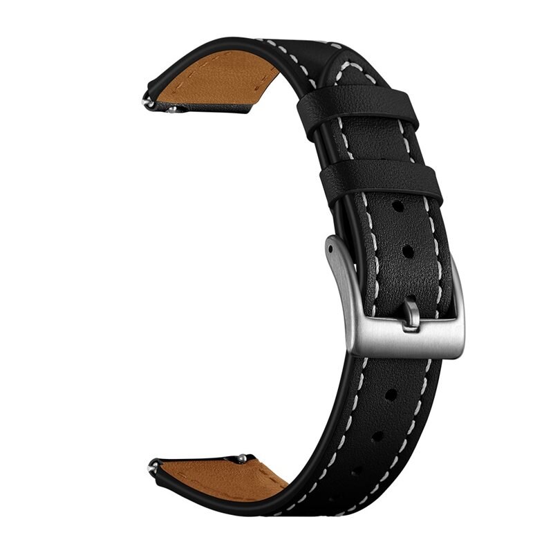 Läderarmband Huawei Watch GT 5 Pro 42mm Svart - Snyggt armband i läder