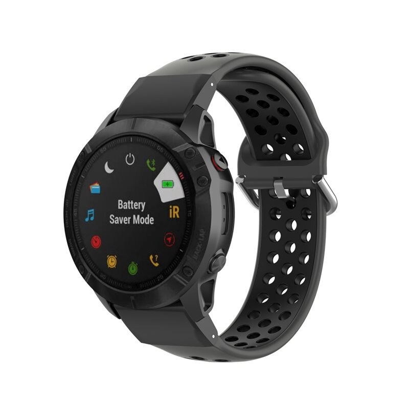 Silikonarmband Sport Garmin Tactix 8 51mm svart - Perfekt armband för träningen