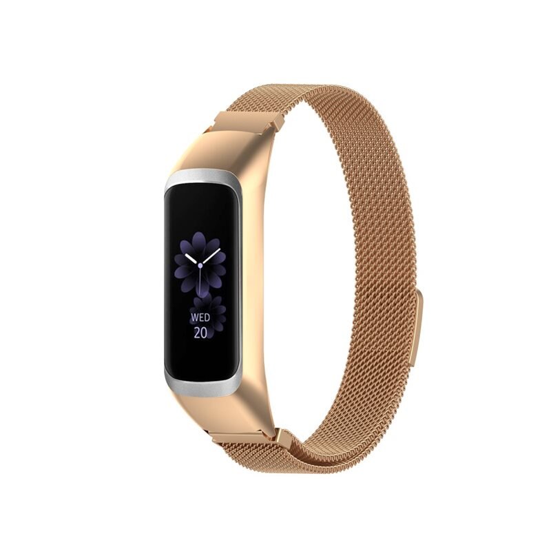 Armband Milanese Samsung Galaxy Fit 2 roséguld - Lyxigt armband med magnetisk stängning - Rostfritt stål